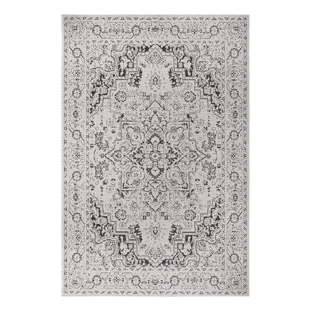 Vienna fekete-bézs kültéri szőnyeg, 80x150 cm - Ragami