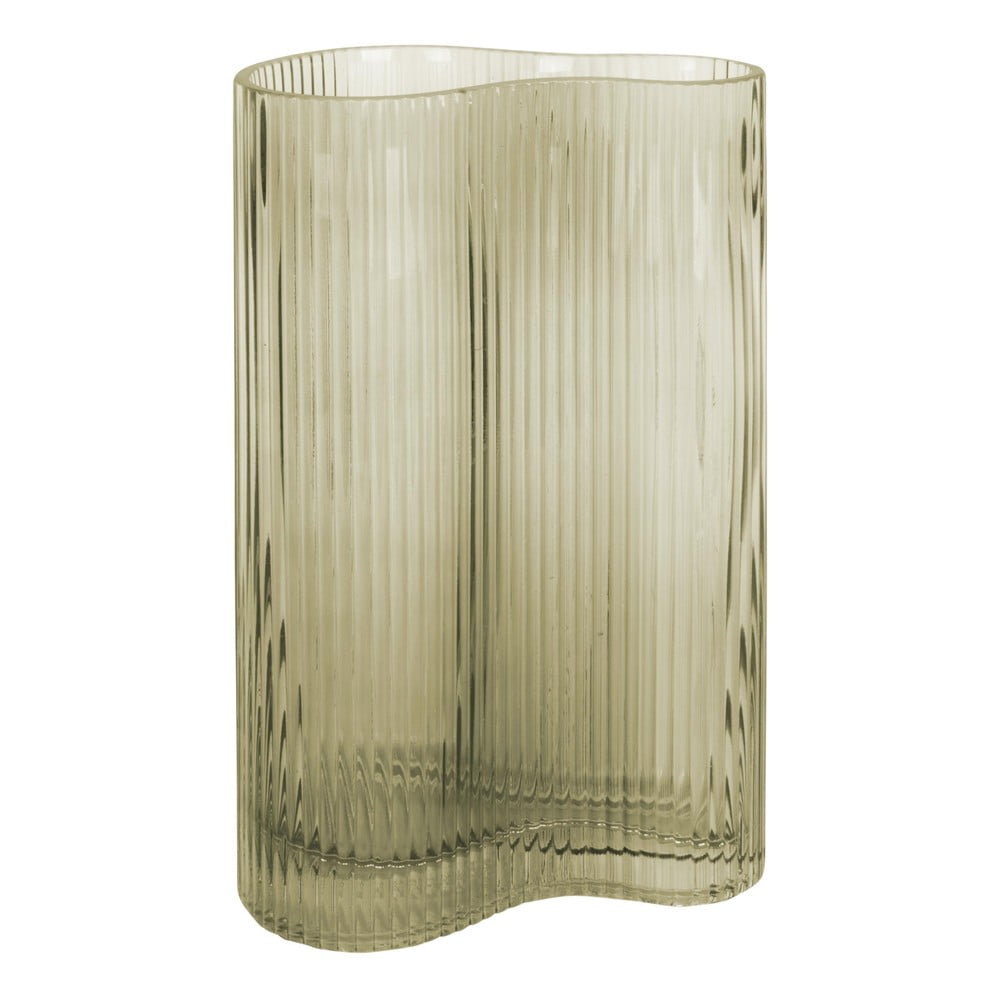 Wave zöld üveg váza, magasság 27 cm - PT LIVING
