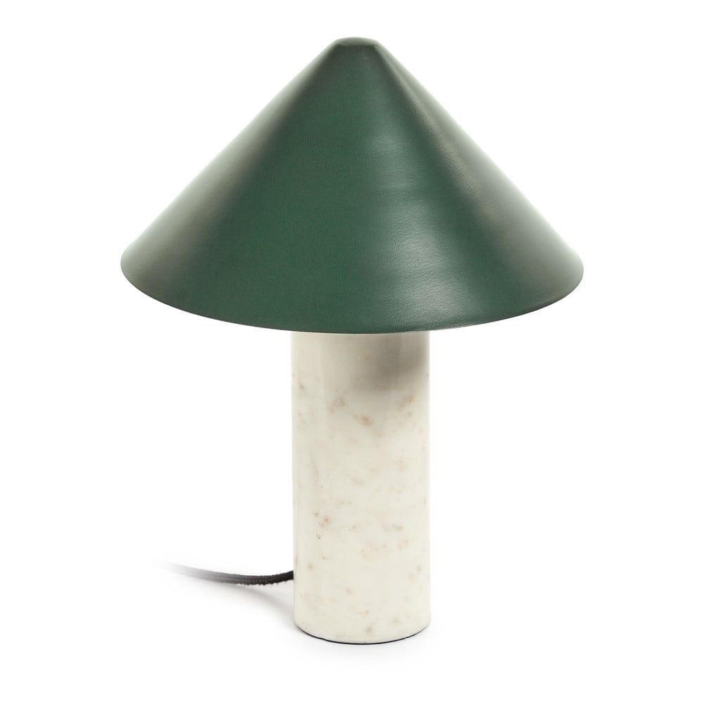 Zöld asztali lámpa fém búrával (magasság 32 cm) Valentine – Kave Home