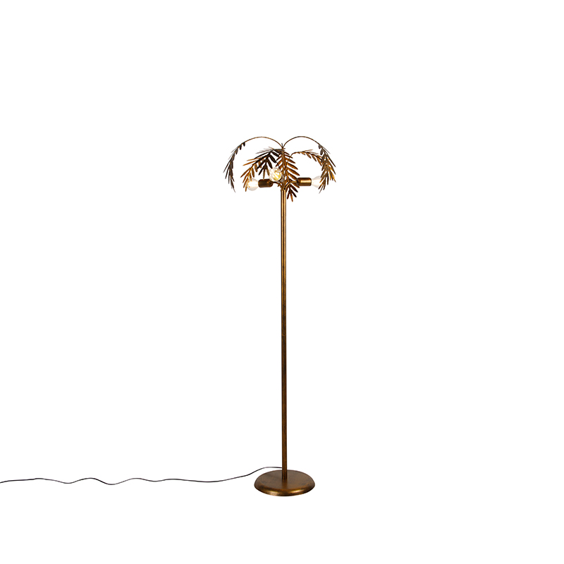Vintage állólámpa arany 3-lámpa - Botanica