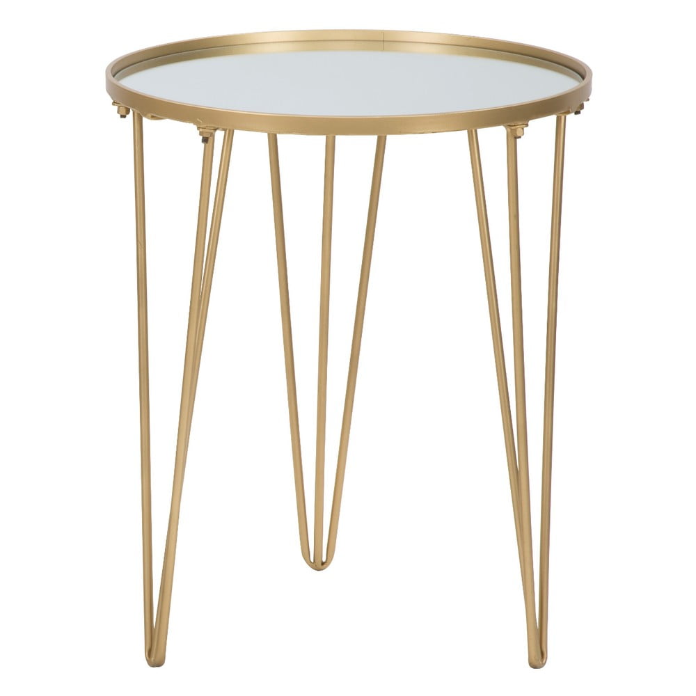 Aranyszínű kerek dohányzóasztal ø 40 cm Glam – Mauro Ferretti