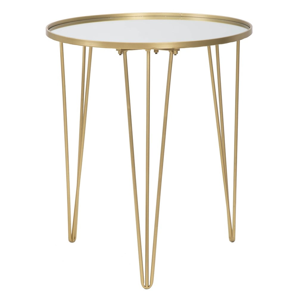Aranyszínű kerek dohányzóasztal ø 50 cm Glam – Mauro Ferretti