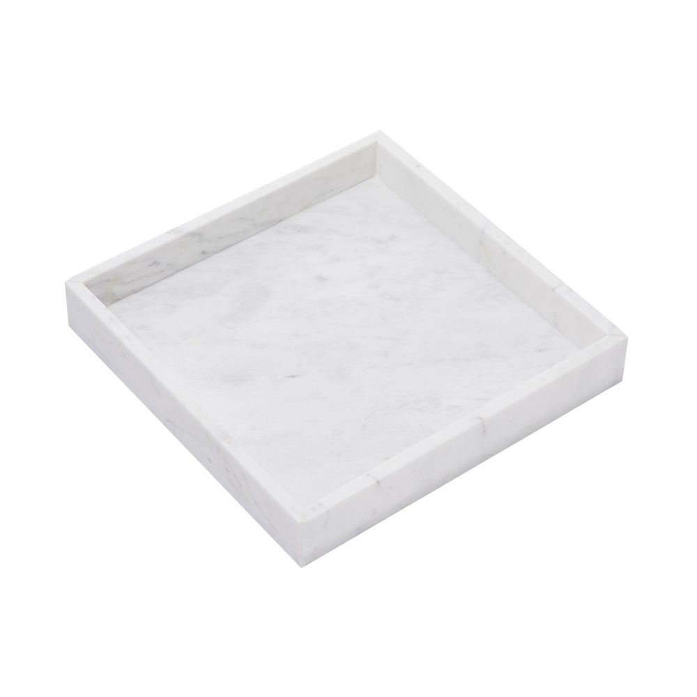 MARBLE márvány tálca, fehér 30 x 30cm