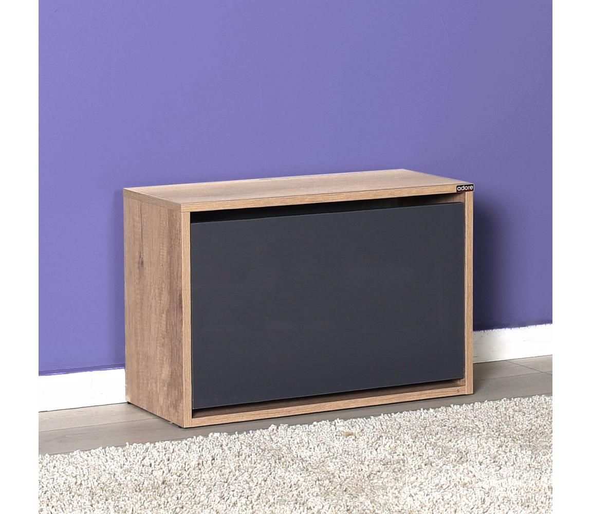 Adore Furniture Cipősszekrény 42x60 cm barna/antracit 