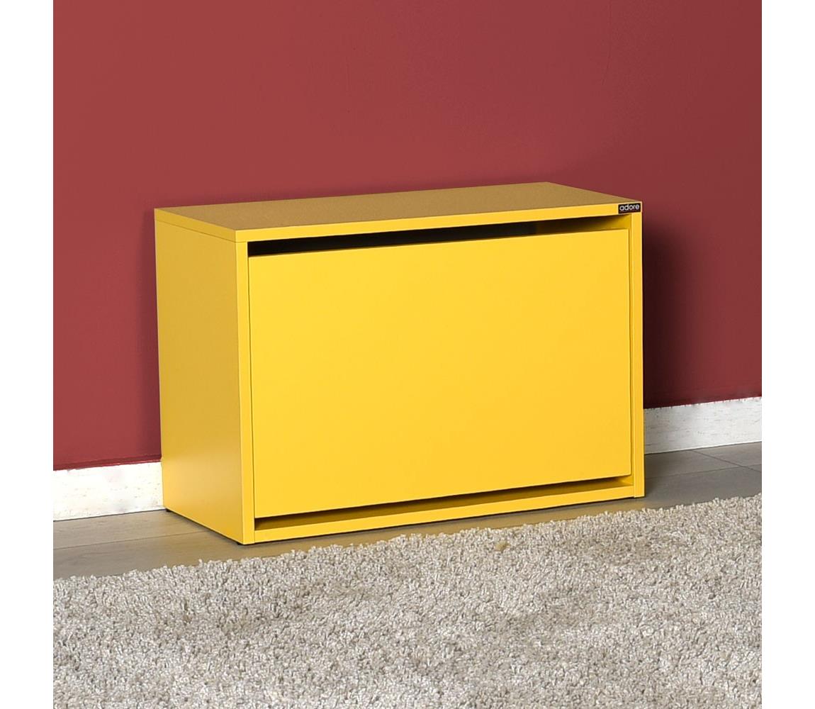 Adore Furniture Cipősszekrény 42x60 cm sárga 