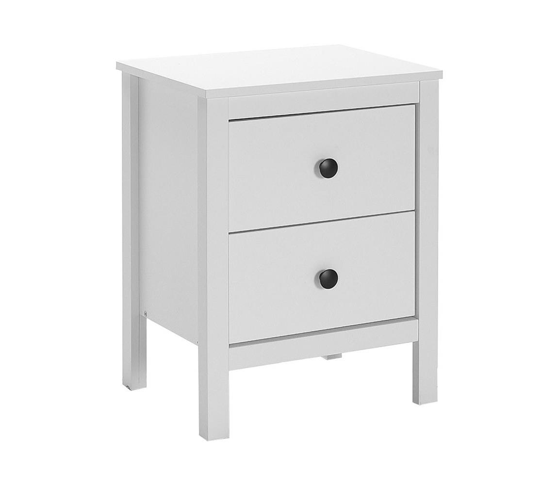Adore Furniture Éjjeliszekrény 61x46 cm fehér 