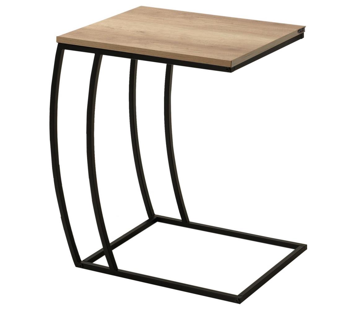 Adore Furniture Kisasztal 65x35 cm barna 