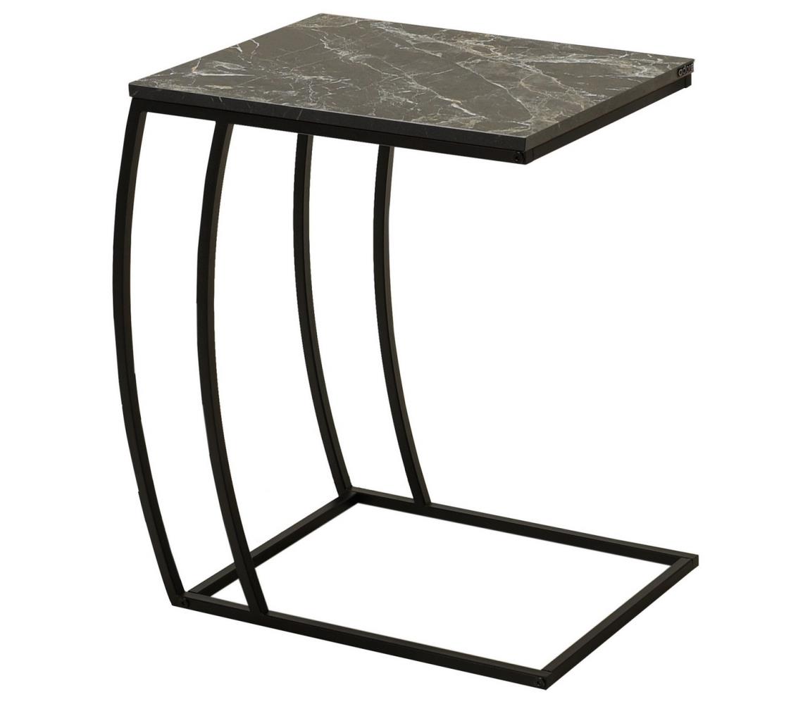 Adore Furniture Kisasztal 65x35 cm fekete 