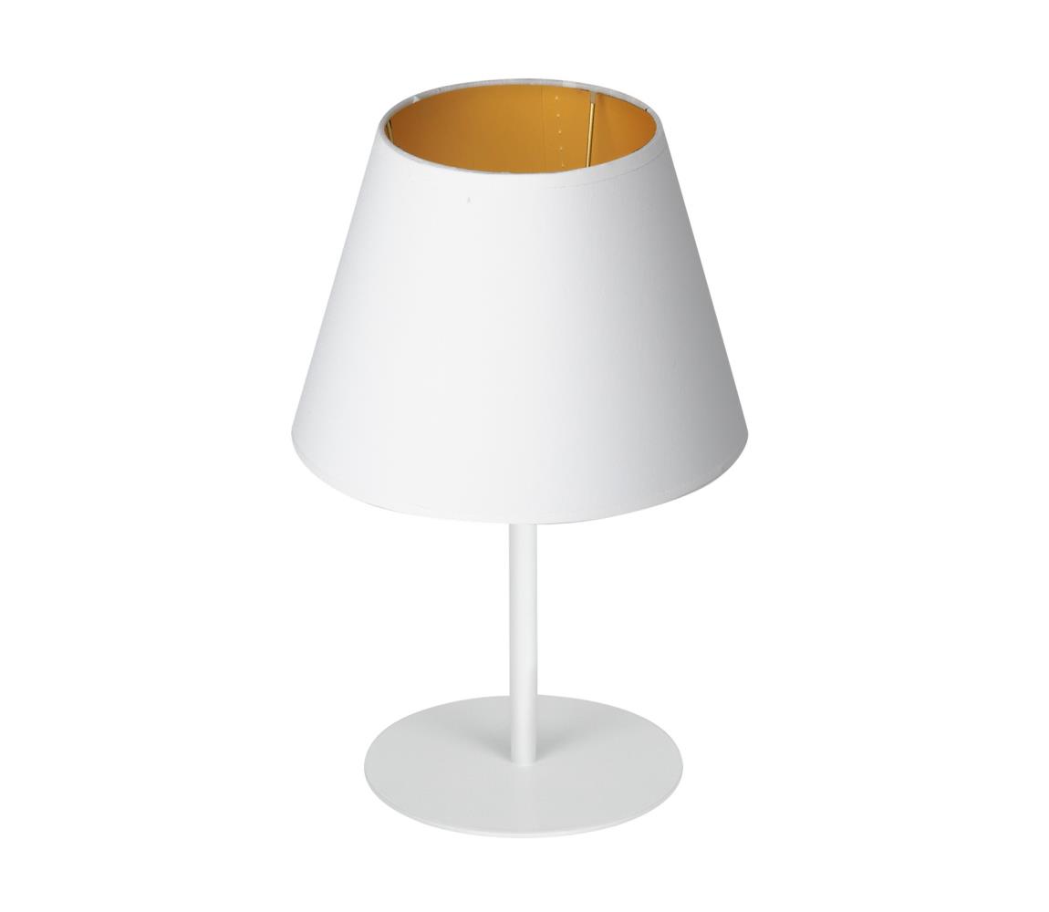  Asztali lámpa ARDEN 1xE27/60W/230V á. 20 cm fehér/arany 