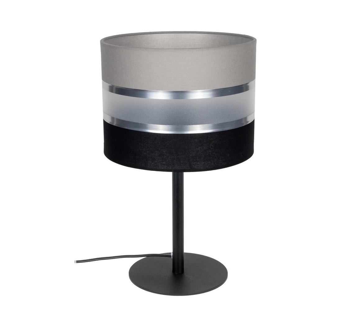  Asztali lámpa CORAL 1xE27/60W/230V fekete/szürke 