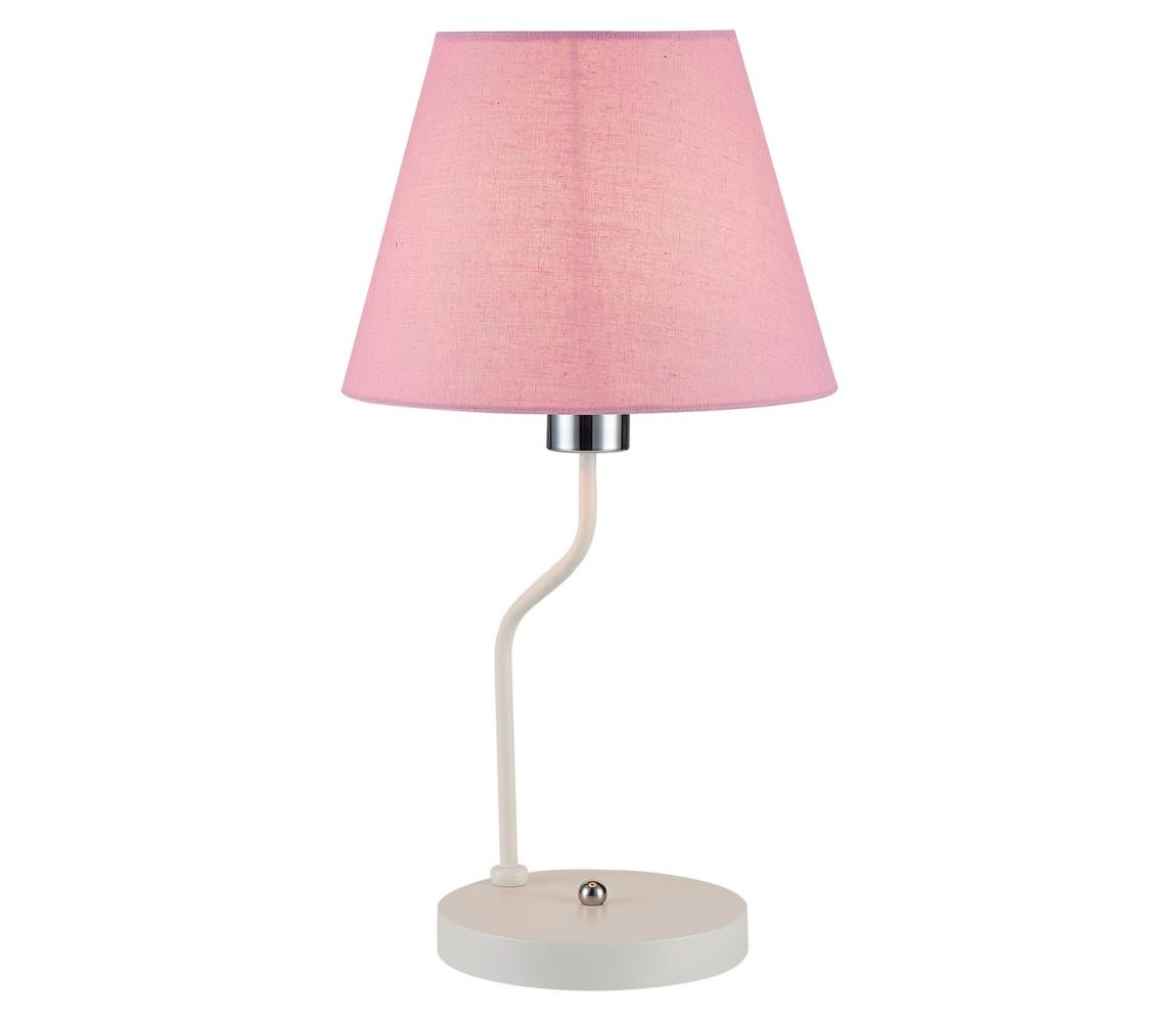  Asztali lámpa YORK 1xE14/60W/230V rózsaszín/fehér 