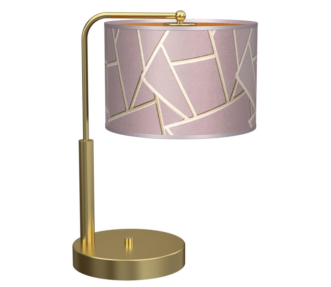  Asztali lámpa ZIGGY 1xE27/60W/230V rózsaszín/arany 