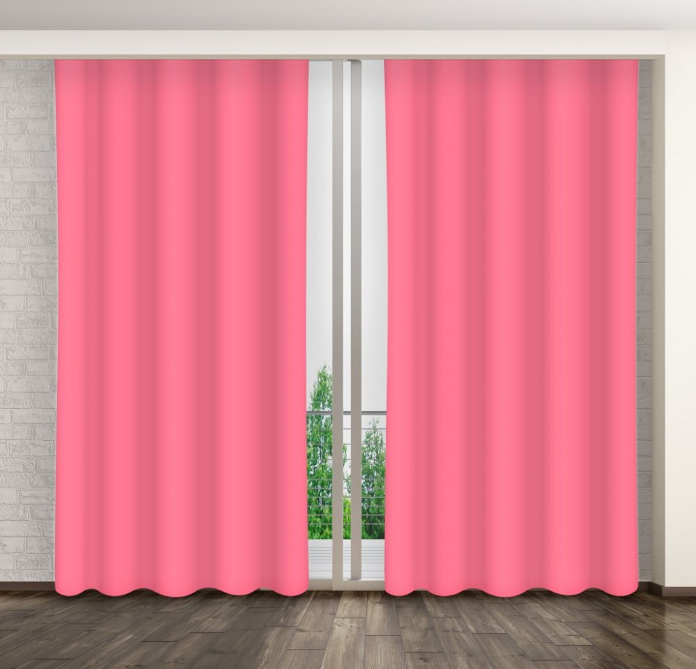 Dekoratív sötétítő függöny rózsaszín Hossz: 260 cm