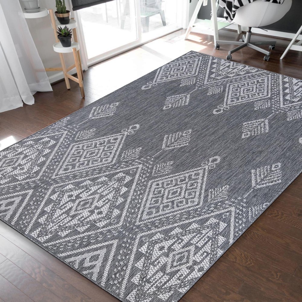 Designer szürke szőnyeg kidolgozott mintával Szélesség: 200 cm | Hossz: 290 cm
