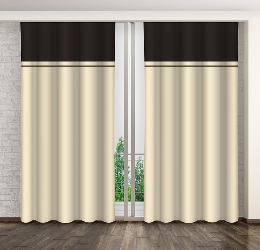 Elegáns kétszínű sötétítő függöny Hossz: 250 cm