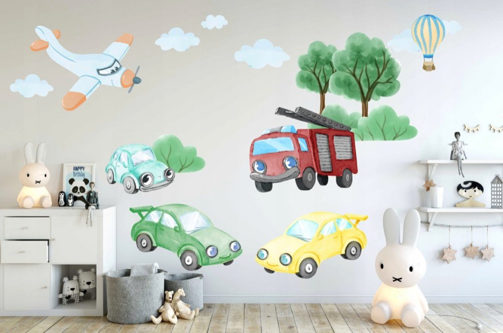 Eredeti gyermek falmatricák - autók, 100 x 200 cm 100 x 200 cm