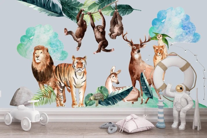 Falmatrica állatok az állatkertből 150 x 300 cm