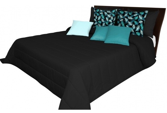 Fekete varrott ágytakaró Szélesség: 240 cm | Hossz: 260 cm