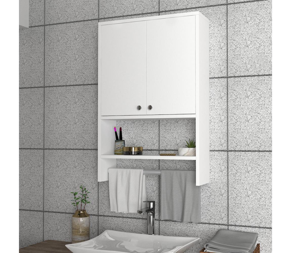  Fürdőszobai fali szekrény VIRA 90x59 cm fehér 