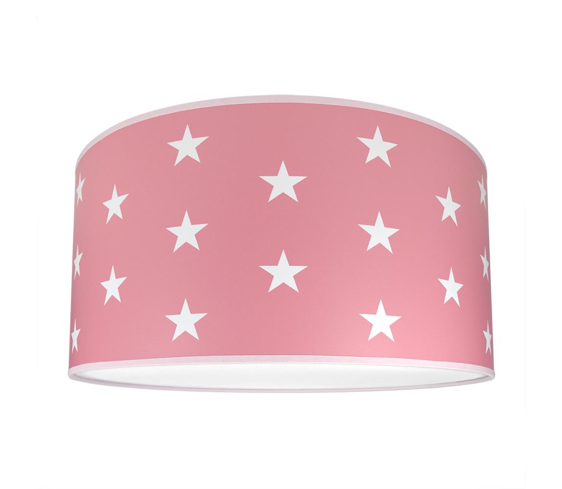  Gyerek mennyezeti lámpa STARS PINK 2xE27/60W/230V rózsaszín 