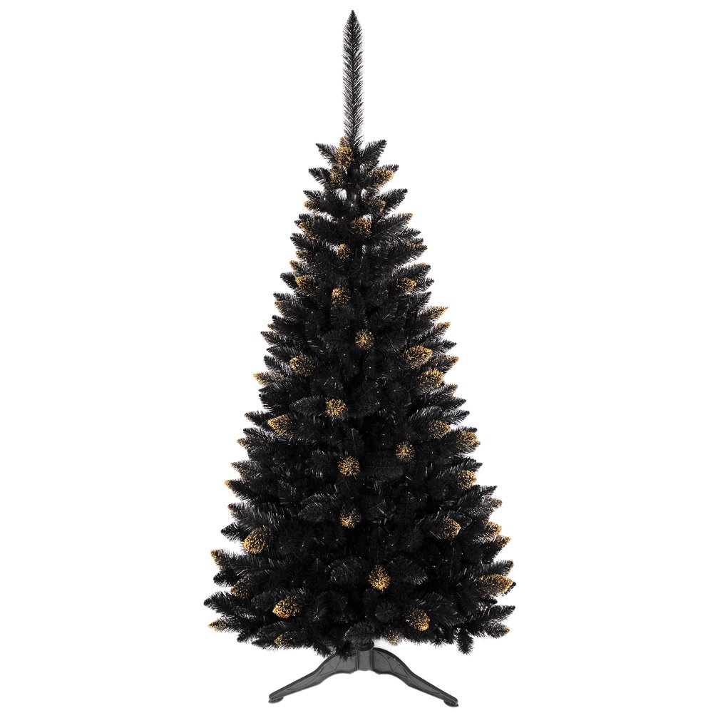 Gyönyörű karácsonyfa arany ágakkal 220 cm