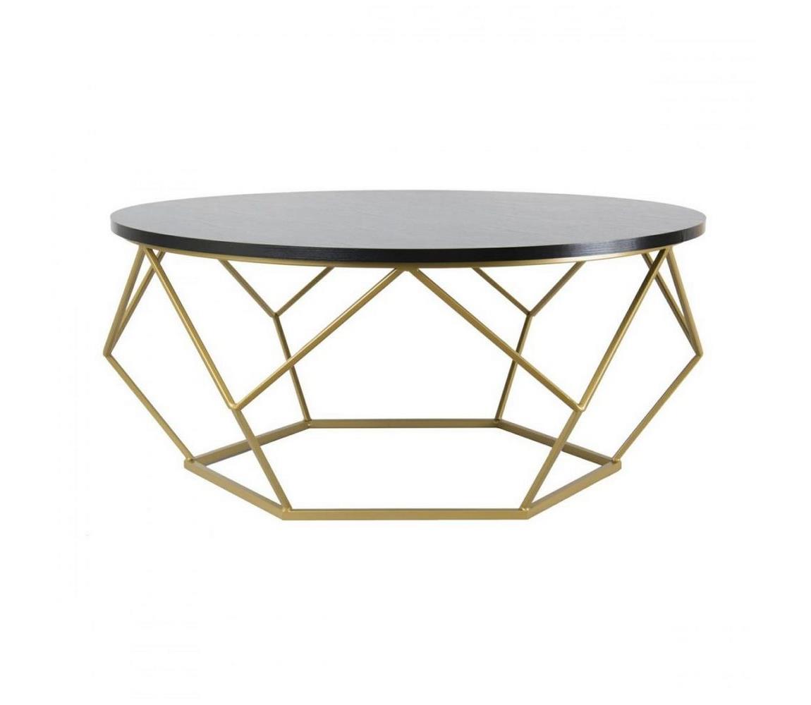 HowHomely Kávésasztal DIAMOND 41,5x90 cm arany/fekete 