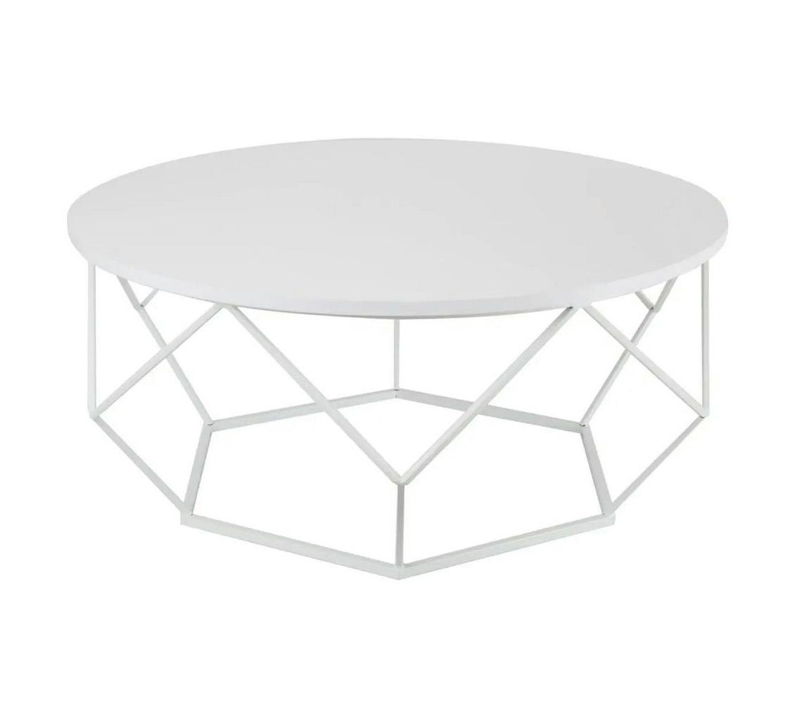 HowHomely Kávésasztal DIAMOND 41,5x90 cm fehér 