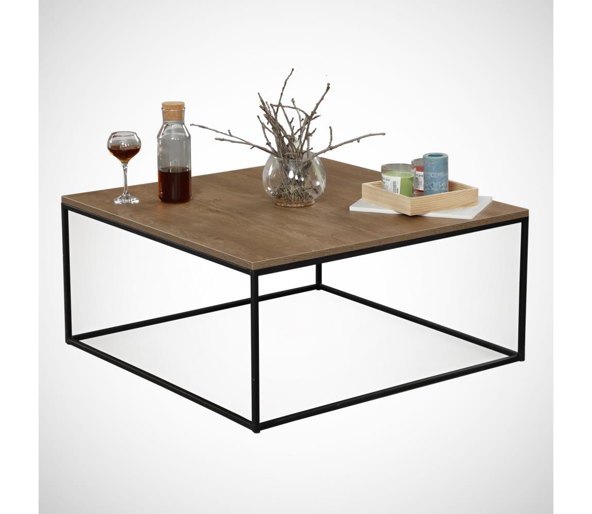  Kávésasztal POLY 43x75 cm barna/fekete 
