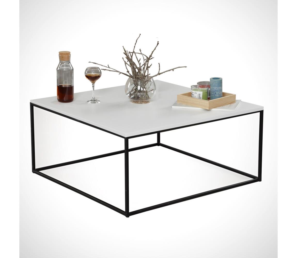  Kávésasztal ROYAL 43x75 cm fekete/fehér 