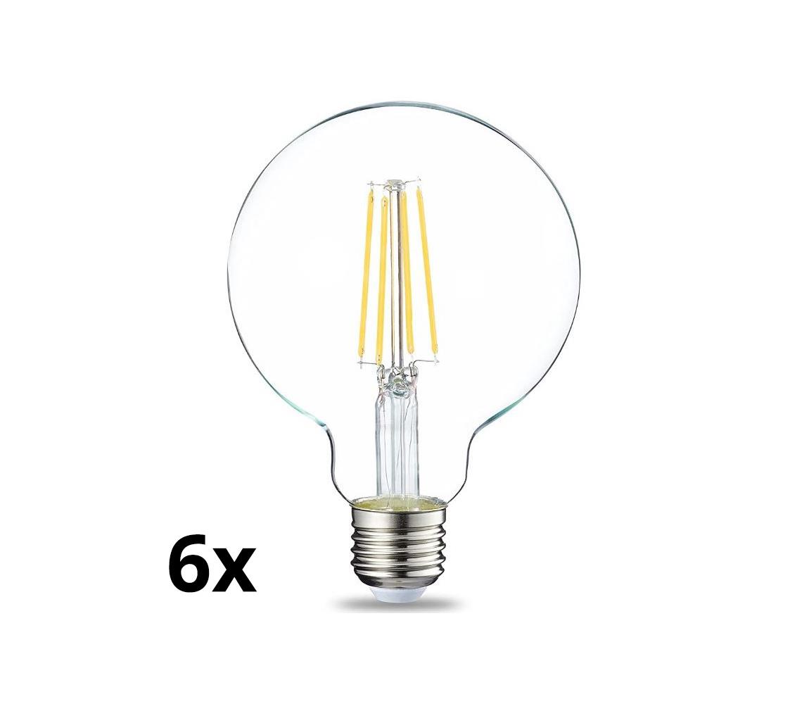  KÉSZLET 6x LED Dimmelhető izzó VINTAGE G93 E27/8W/230V 2700K 