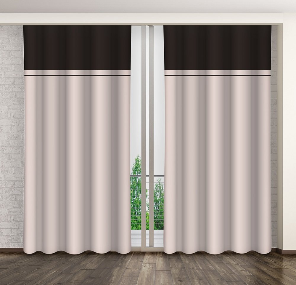 Kétszínű dekoratív sötétítő függöny Hossz: 250 cm