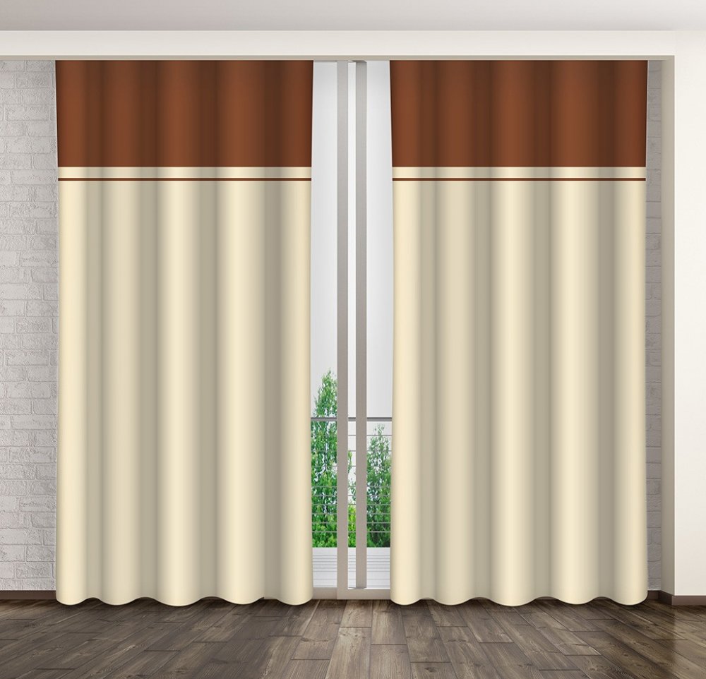 Kétszínű dekoratív sötétítő függöny Hossz: 250 cm