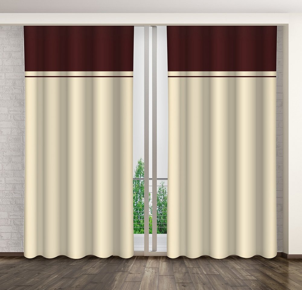 Kétszínű dekoratív sötétítő függöny Hossz: 270 cm
