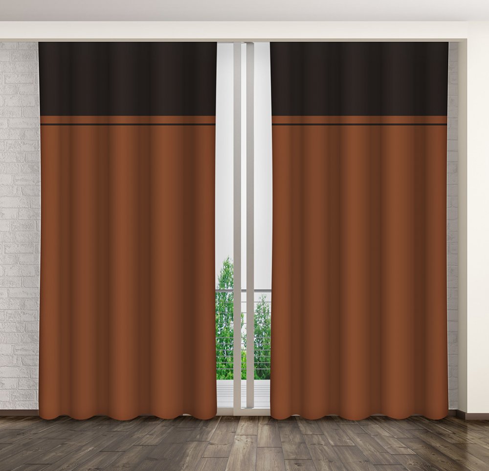 Kétszínű dekoratív sötétítő függöny Hossz: 270 cm