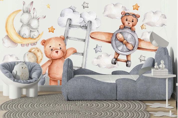 Kiváló minőségű gyermek falmatrica egy titokzatos történet a gyermekek számára 80 x 160 cm