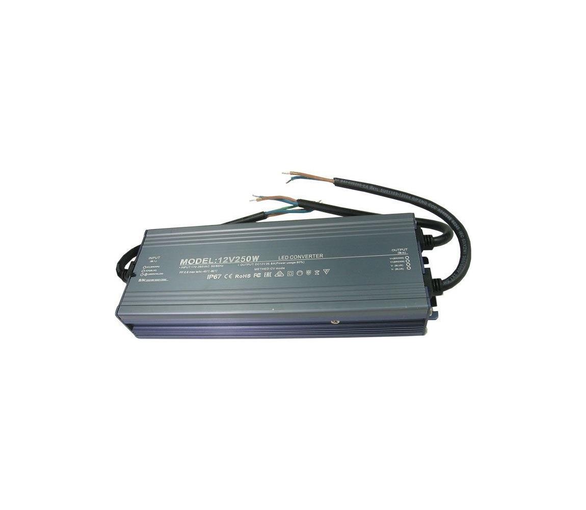  LED Elektronikus transzformátor 250W/12V IP67 