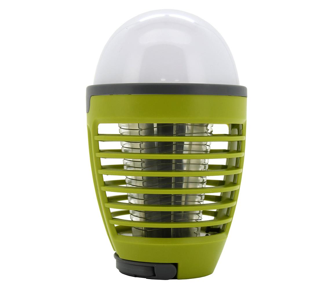  LED Hordozható újratölthető lámpa rovarcsapdával LED/2W/3,7V IPX4 zöld 