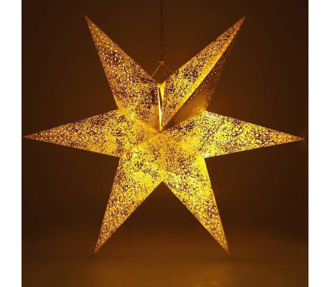  LED Karácsonyi dekoráció LED/3xAA csillag arany 