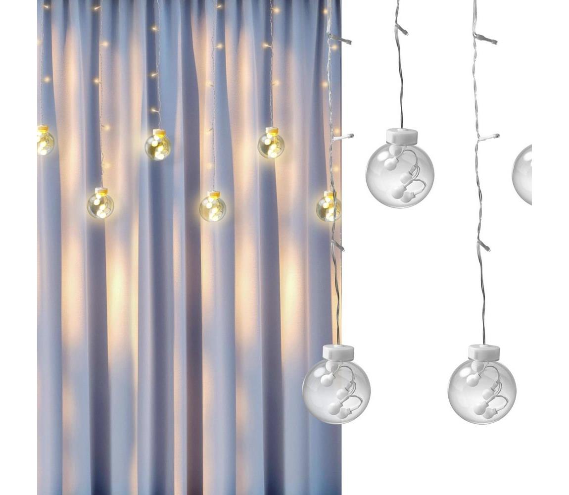  LED Karácsonyi függöny WISH BALLS 108xLED/8 funkciók 4,5 m meleg fehér 