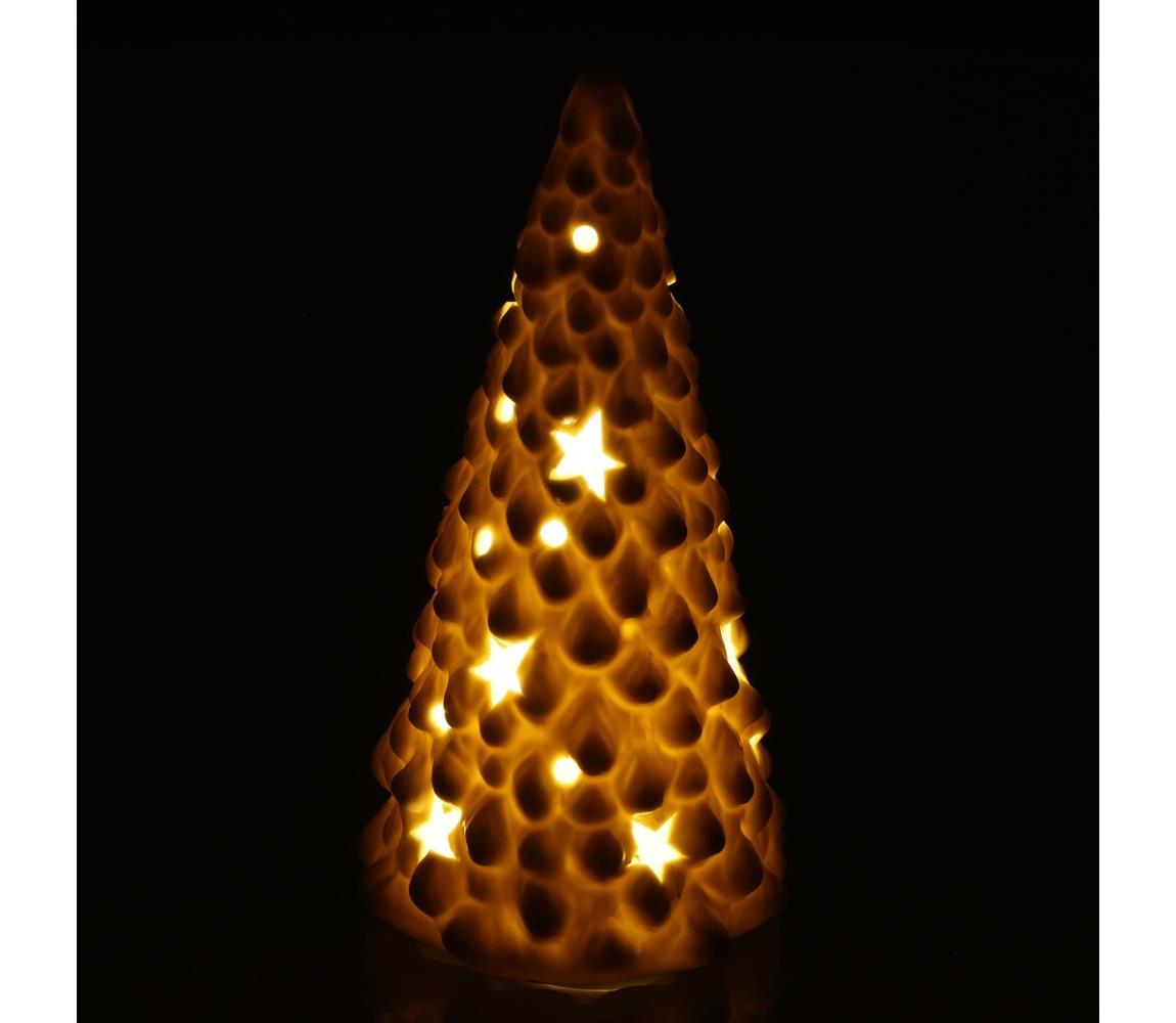  LED Karácsonyi porcelán dekoráció LED/3xLR44 fa 