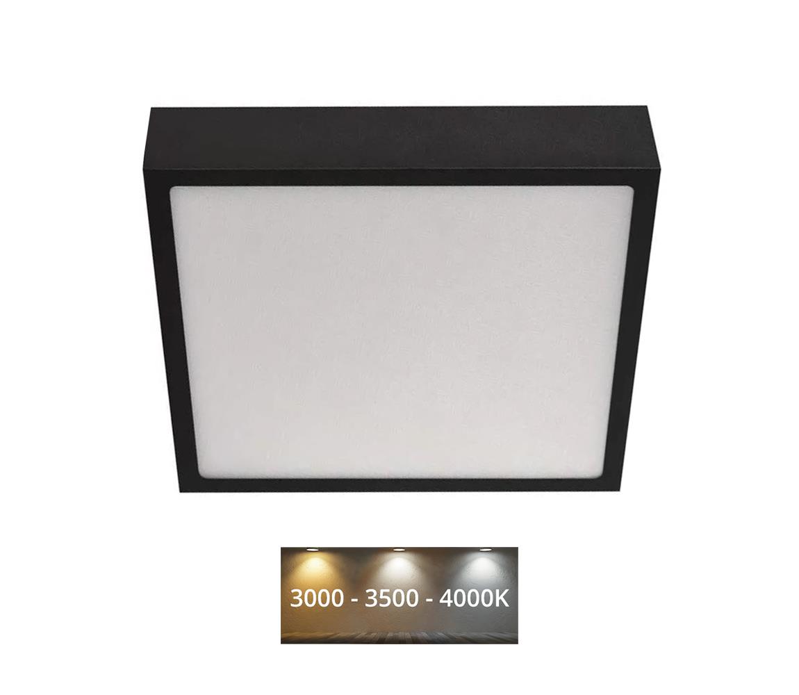 LED Mennyezeti lámpa LED/21W/230V 3000/3500/4000K 22,5x22,5 cm fekete 