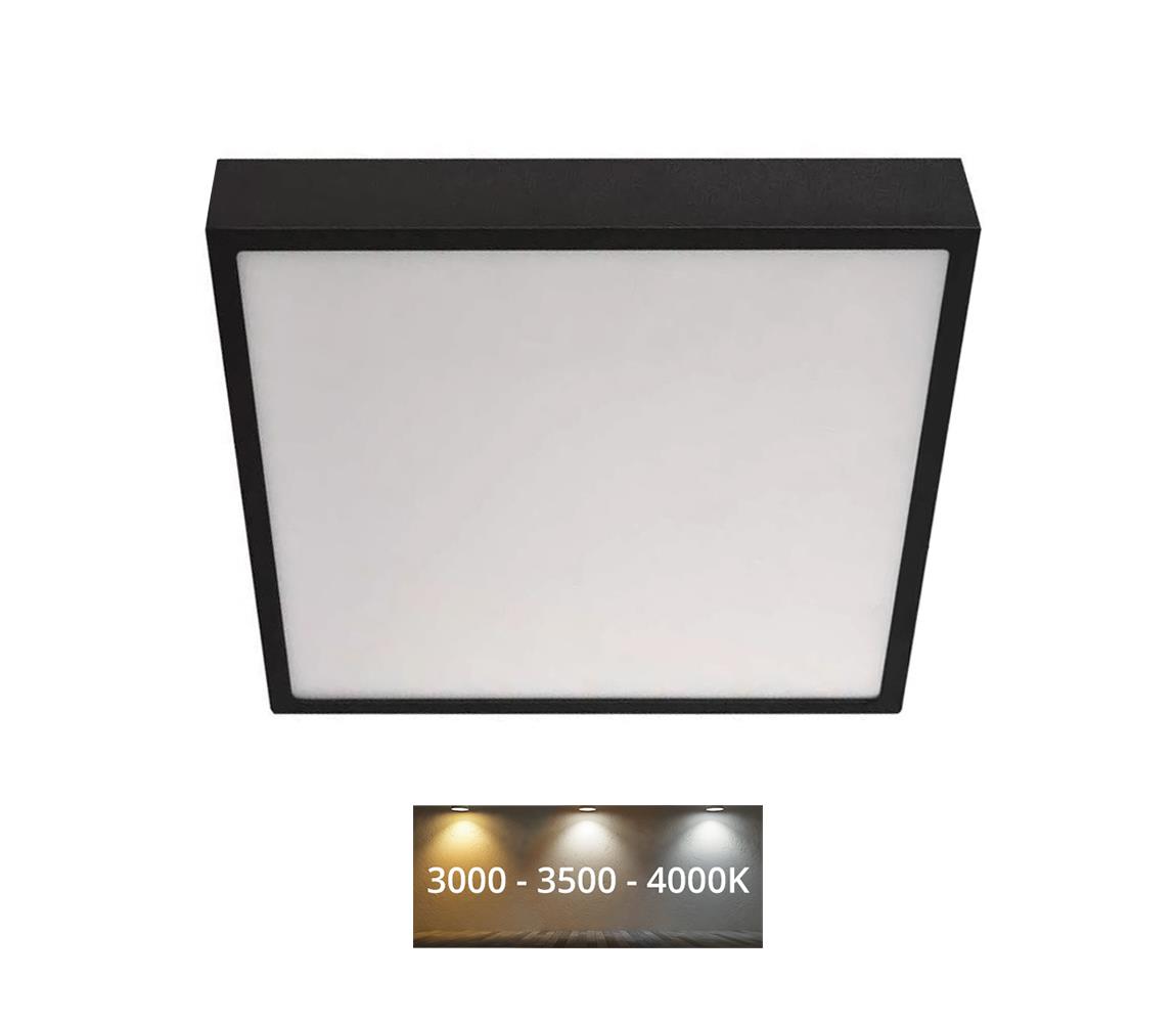  LED Mennyezeti lámpa LED/28,5W/230V 3000/3500/4000K 30x30 cm fekete 