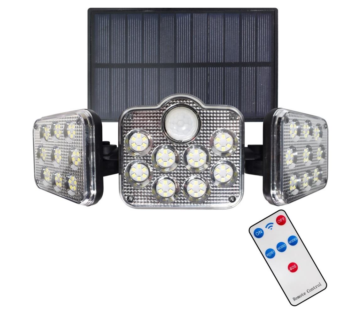  LED Napelemes reflektor mozgásérzékelővel LED/20W/3,7V 1200 mAh IP44 + RC 