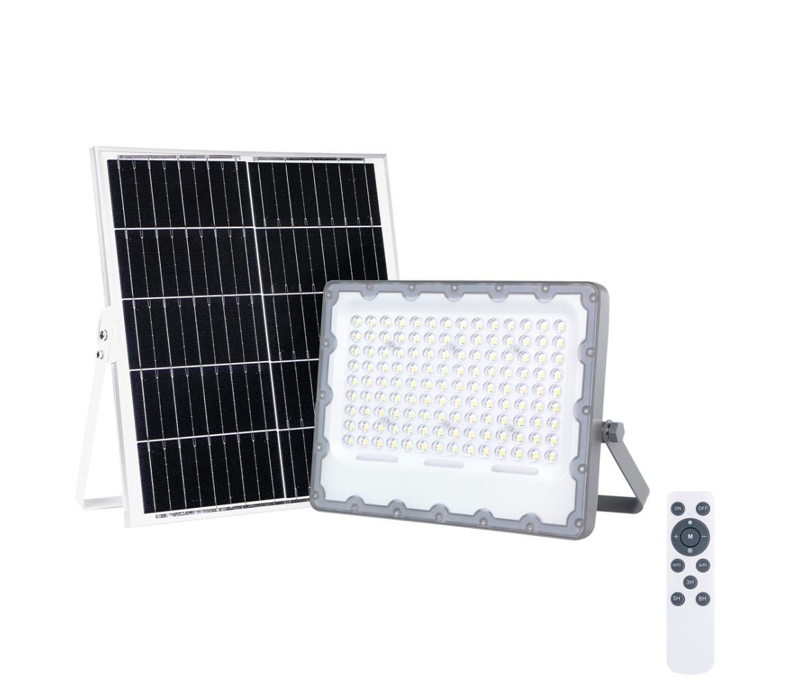  LED Reflektor napelemes panellel FOCUS 100W/15000 mAh 3,2V 6000K IP65 + távirányító 