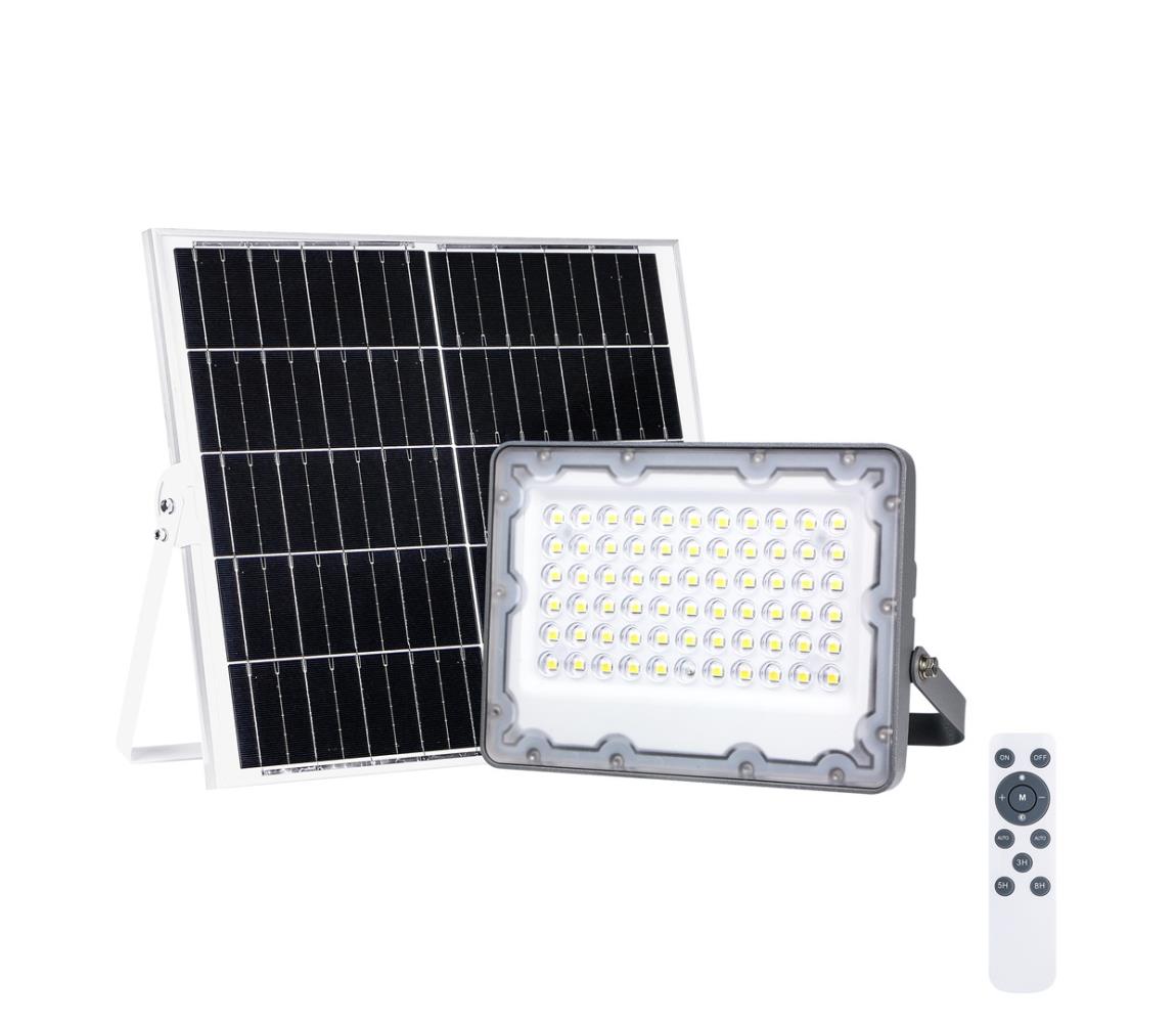  LED Reflektor napelemes panellel FOCUS 60W/10000 mAh 3,2V 6000K IP65 + távirányító 
