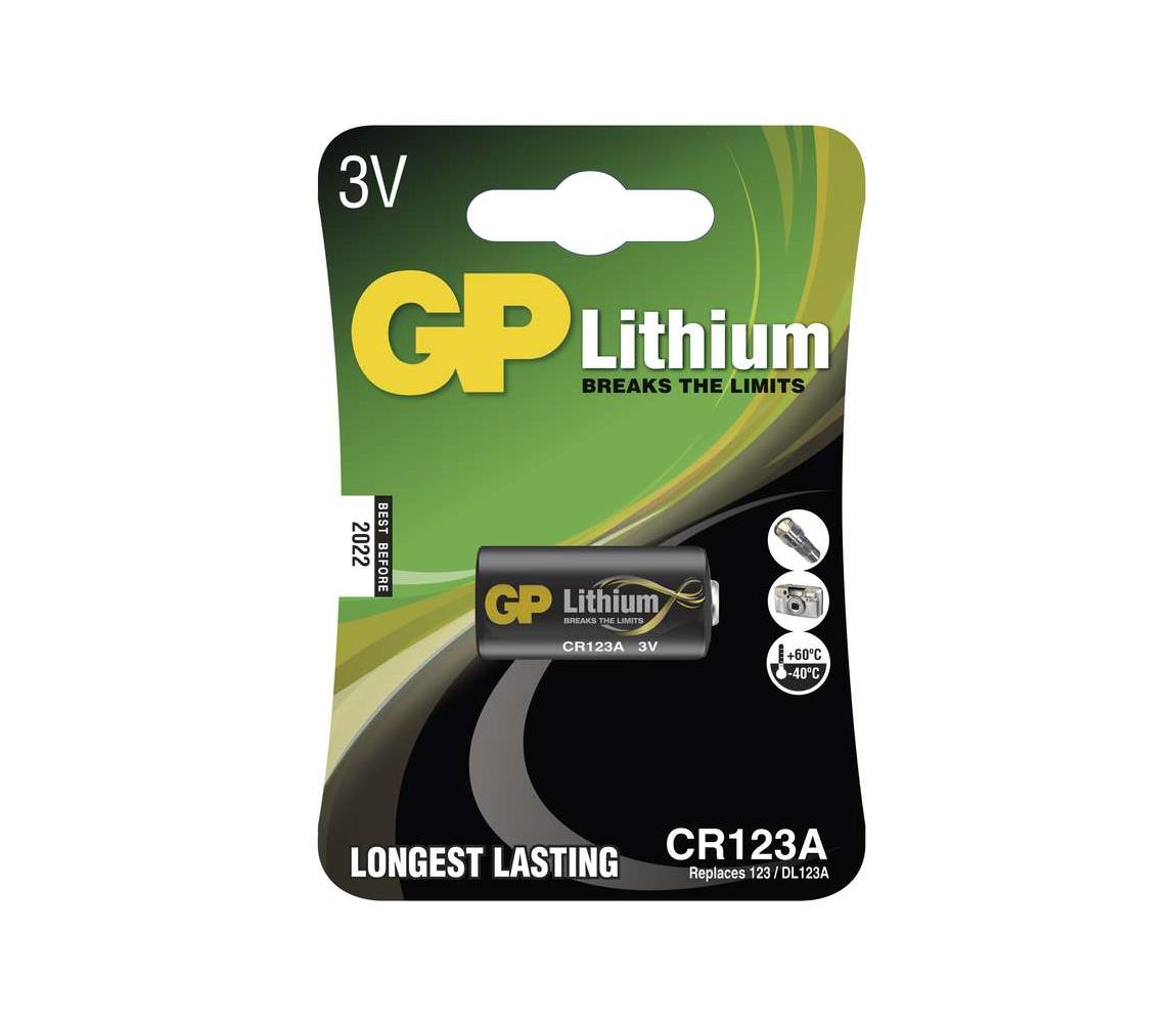  Lítium elem CR123A GP LITHIUM 3V/1400 mAh 