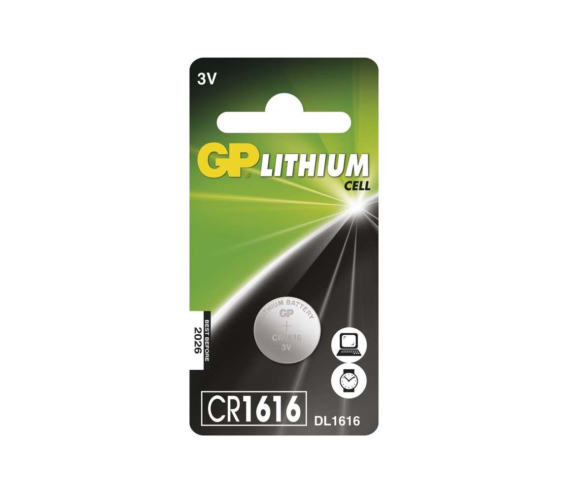  Lítium gombelem CR1616 GP LITHIUM 3V/55 mAh 
