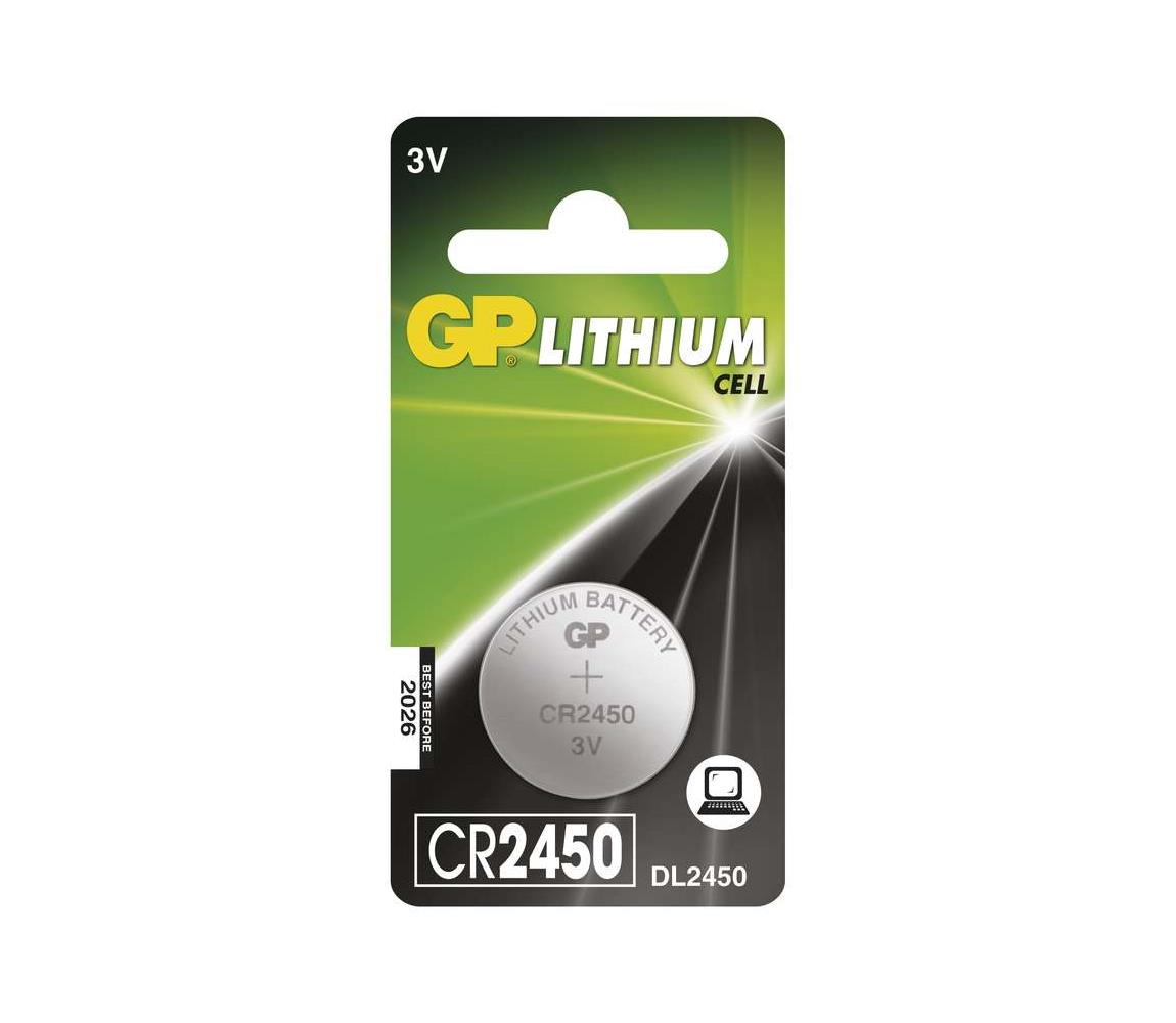  Lítium gombelem CR2450 GP LITHIUM 3V/600 mAh 