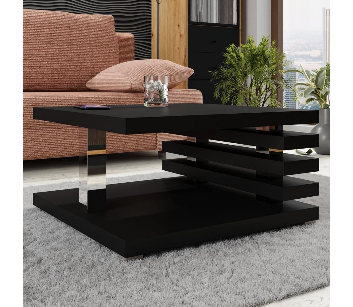 MIRJAN 24 Kávésasztal KYOTO 31x60 cm matt fekete 