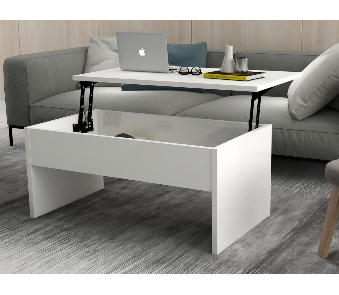  Összecsulható kávésasztal AKILLI 44,8x90 cm fehér 